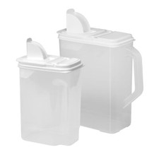 Pet Food Storage Containers - 2 Count Bird Seed Dispenser with Pour Tight Lid...