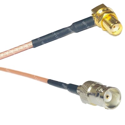 RG316 SMA FEMALE ANGLE to BNC FEMALE RF Cable Rapid-SHIP LOT