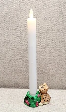 Vintage GiftCo Cheetah Candle Stick Holder Candle NOT Included Holder only