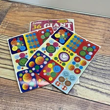 Vintage 1994 Eureka The Paper Magic Group Giant Smiley Happy Faces 2 Sheets