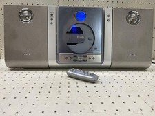 Philips MC235/37 CD Micro System Stereo AM FM Speakers Remote Silver Tested