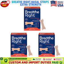 78 BREATHE RIGHT NASAL STRIPS, EXTRA STRENGTH TAN  3 x 26 CT Boxes  EXP 2028