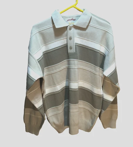 Moier's Exclusive Yachting Vintage Pullover Wool Acrylic Yacht Striped Shirt