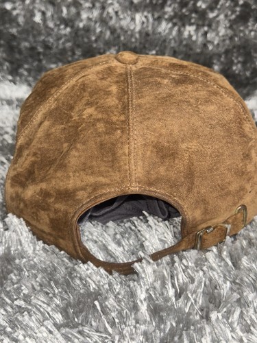 Vintage LL Bean Hat Cap Strapback Large Brown Made of Genuine Leather Suede - Picture 3 of 14