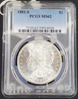 1881-S US Morgan Silver Dollar - PCGS MS 62