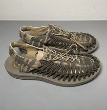 Keen Mens Uneek Water Sandal Size 10 Olive Green Bungee Strap Hike Outdoor Sport