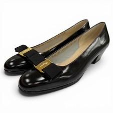 Salvatore Ferragamo Vara Logo Metal Ribbon Leather Pumps - DUTY FREE