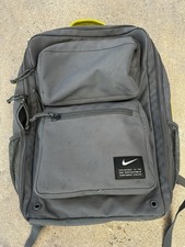 Nike Utility Speed Training Backpack Gray with Yellow Handle Gym Athletic