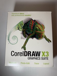 CorelDRAW Graphics Suite X3 4 CD Set Software & Handbook & User Guide