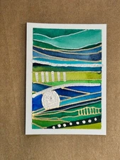 ACEO original artist trading cards watercolor abstract colorful fun trading art