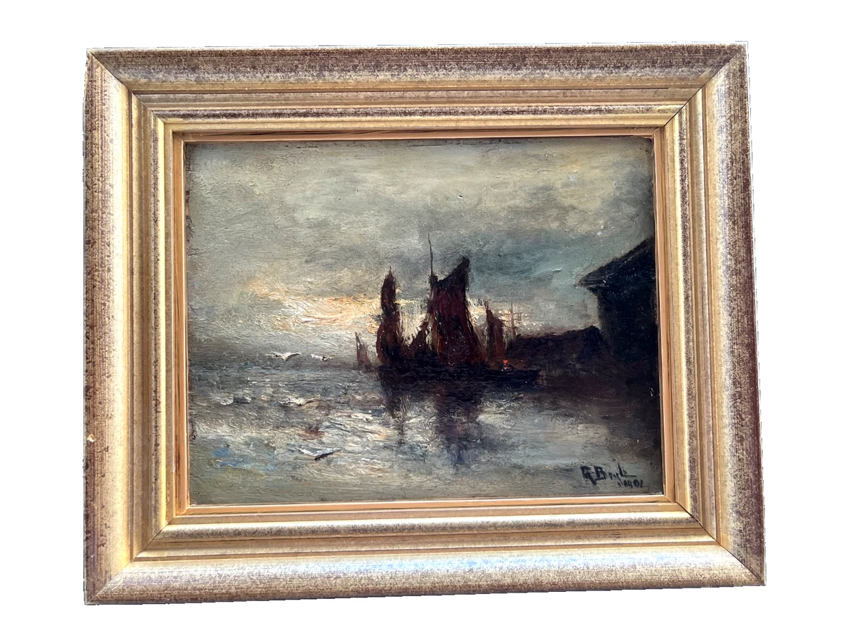 油画海边印象派艺术绘画| eBay