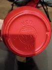 Vintage McCoy #619 USA Pottery Embossed Daisy Flower, Red Pitcher, 9” Tall