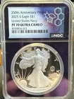 New Listing2025 S 250th Anniversary US Navy Privy 1oz Proof American Silver Eagle NGC PF70
