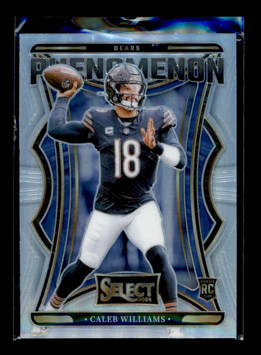 Caleb Williams Panini Select Phenomenon #1 Green & Black Snakeskin