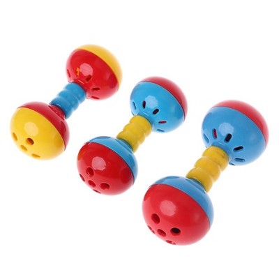 Bird Ball Toys with Sound Bell Colorful Plastics for Small Medium Parrots