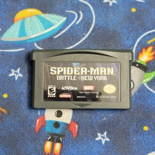 Spider-Man: Battle for New York Nintendo Game Boy Advance Authentic Saves