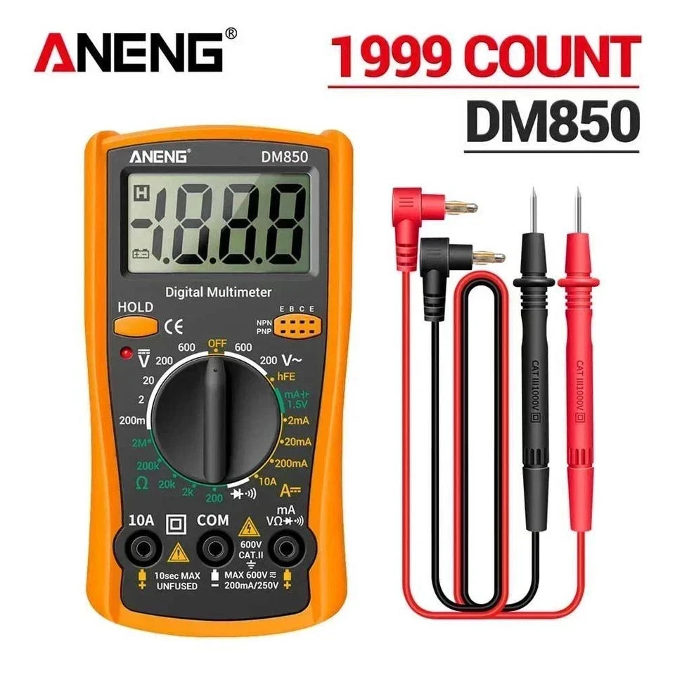 Professional Digital Multimeter Voltmeter Ohmmeter Ammeter Multi Tester Meter
