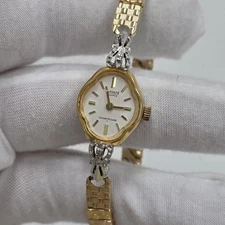 Vintage Ladies Dufonte Lucien Piccard Cocktail Petite Dress Watch Diamond