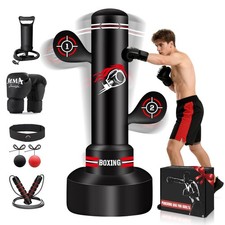Heavy Freestanding Punching Bag for Adults, 70'' Standing Punching Bag Boxing...