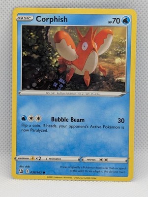 CORPHISH 038/163 C BATTLE STYLES POKEMON LP CORPHISH
