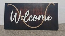 Welcome Wooden Sign 12" x 6"