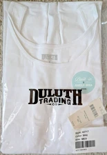 Duluth Trading Women's No-Yank Shelf Bra Tank Medium White