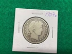 SILVER - 1907 D BARBER SILVER HALF DOLLAR - "TY"  VISIBLE