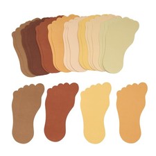 Colors Like Me Feet 24 Pcs 4 Colors Cardstock Shapes 9x4.5 Inch Classroom Craft