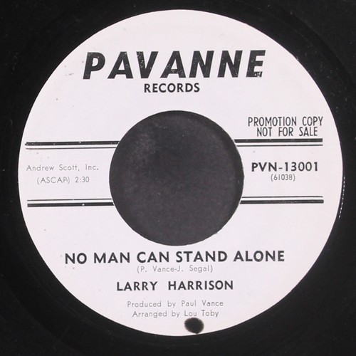 LARRY HARRISON: no man can stand alone / top of the mountain PAVANNE 7" Single