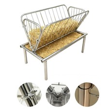47x22.5x38" Heavy Duty Galvanized Feeder 2-in-1 Design for Goats Sheep Pigs