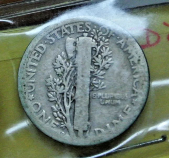 Moneda de diez centavos Mercury 1921 D buena fecha clave Foto 4 de 4