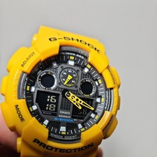 CASIO G-SHOCK GA-100-9AJF Yellow Analog Digital Watch Tested