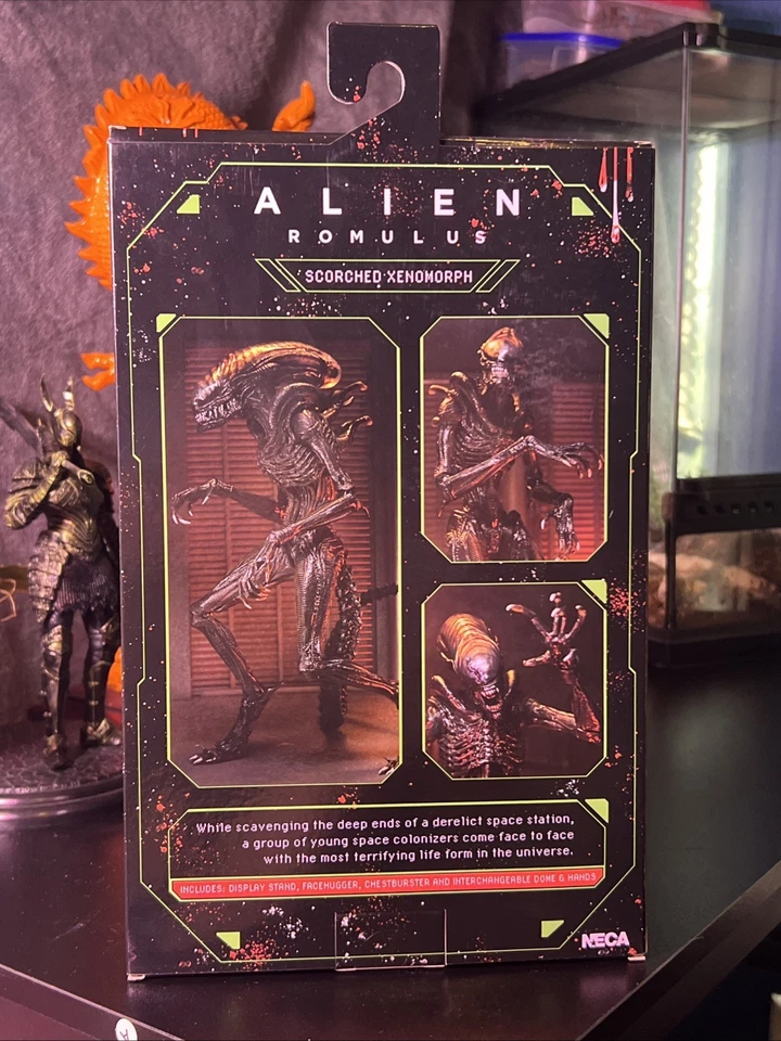 Neca Alien Romulus Ultimate Scorched Alien Xenomorph Action Figure - New 9” Tall - Image 4 of 4