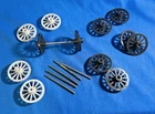 Marx ACW Axles and And Wheels (6) for  Limber And Cannon 60 MM LOT 1