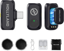 Hollyland Lark A1 Wireless Microphone for iPhone 15/16/17 Android Samsung USB-C