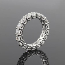 Round Cut  5.00Ct Natural Diamond 14K White G...