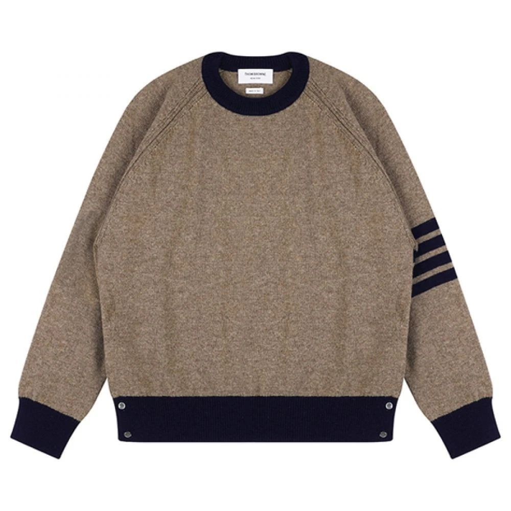 Thom Browne Maglione Lana Diagonale Maglia Marrone MKA467A Y1026 215 58440770