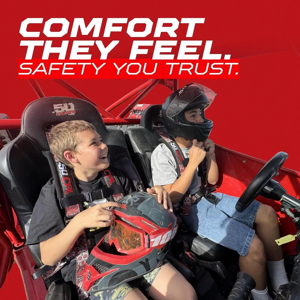 4 Point Safety Harness 3" w/Bypass Plug fits CAN-AM Commander Maverick X3 BLUE - Image 2 of 4