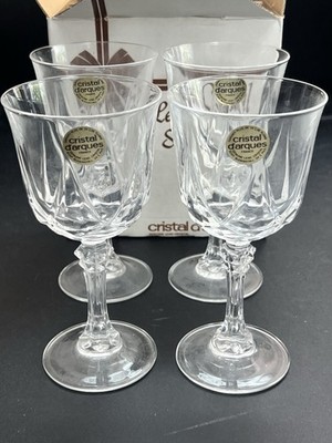 Vintage Cristal d'Arques Durand Longchamp Lead Crystal Wine Glass 6 oz