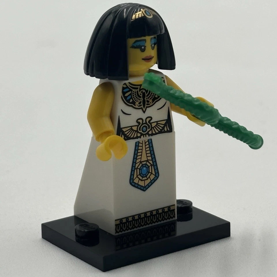 Lego Reina Egipcia Serie 5 Mini Figura Cleopatra Con Una Serpiente Verde 8805 Foto 4 de 4