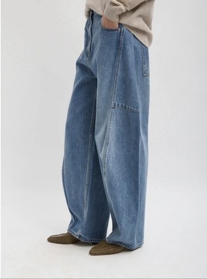 Tibi Classic Wash Denim Sid Jeans 32S (Short Length) Barrel Leg