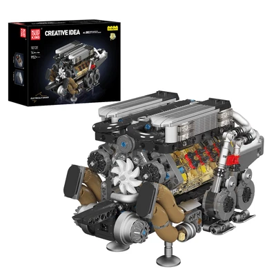 Mould King 10131 W16 Engine Motor Dual V8 Bausatz Klemmbausteine Spielzeug
