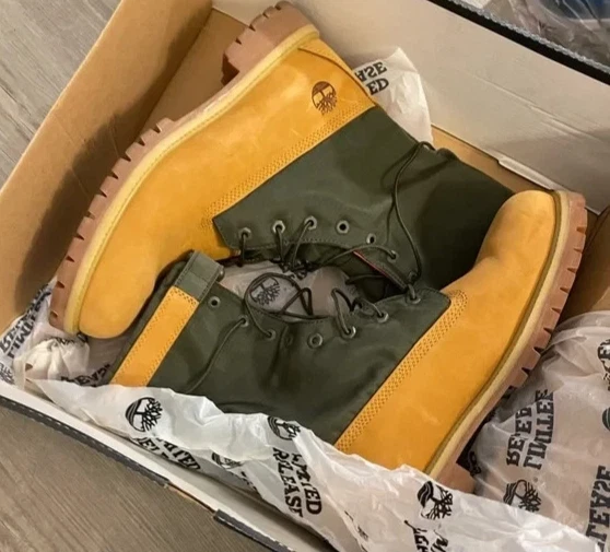 Timberland 6" Premium Polaina Trigo/Botas Verdes Hombre Talla 9.5 Exterior Foto 2 de 4