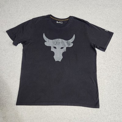 Under Armour Project Rock T Shirt Men's XXL BULL Blood Sweat Respect