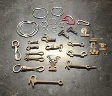 Vintage Lot of 20+ Brass Silver Mixed Swivel Snap Nautical Hook Clip Italy Navy