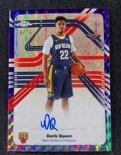 2025-26 Topps Chrome Derik Queen RC Rookie Next Stop Auto Purple Geometric 08/75