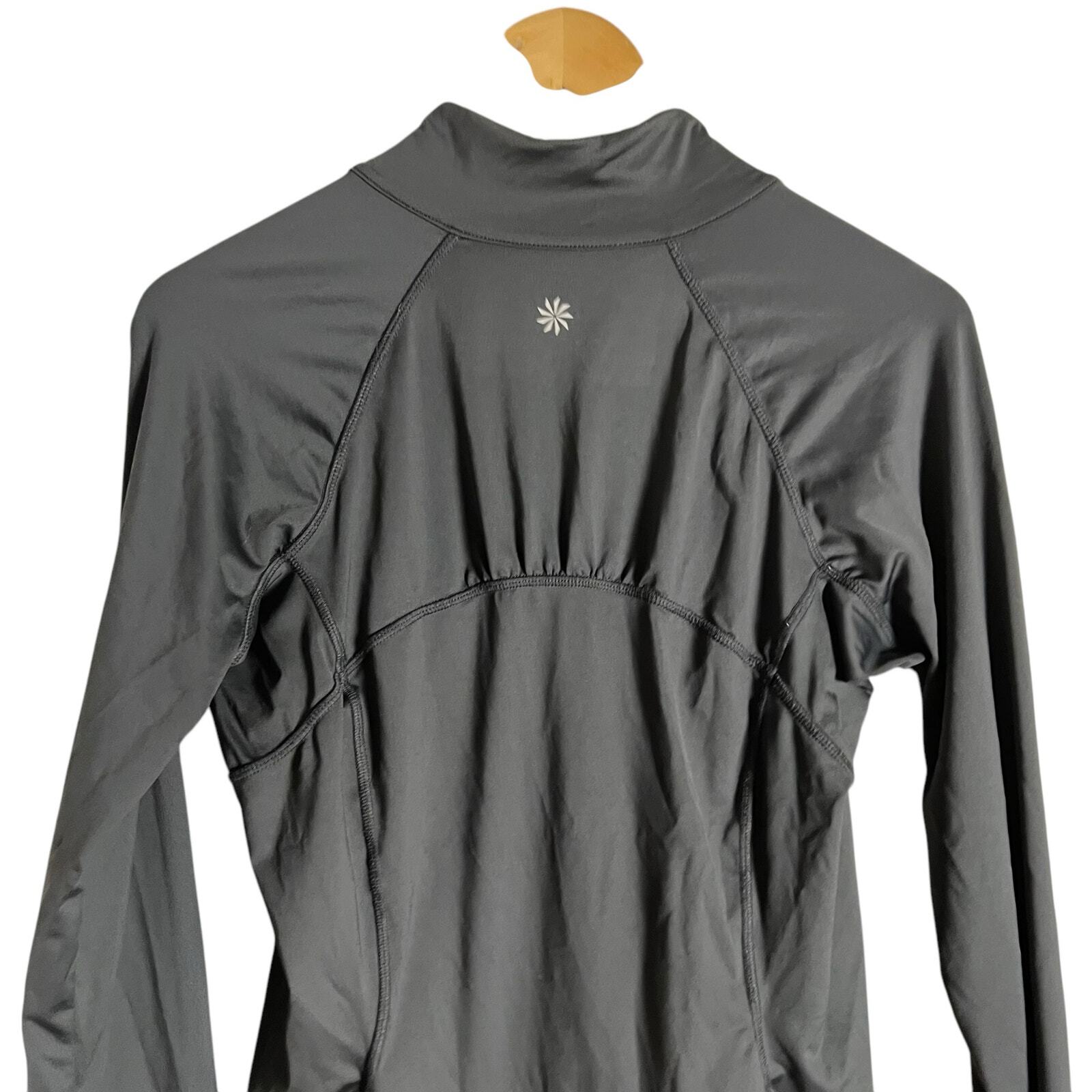 Athleta Interpid Sun Shield Gray Long Sleeve Quar… - image 6