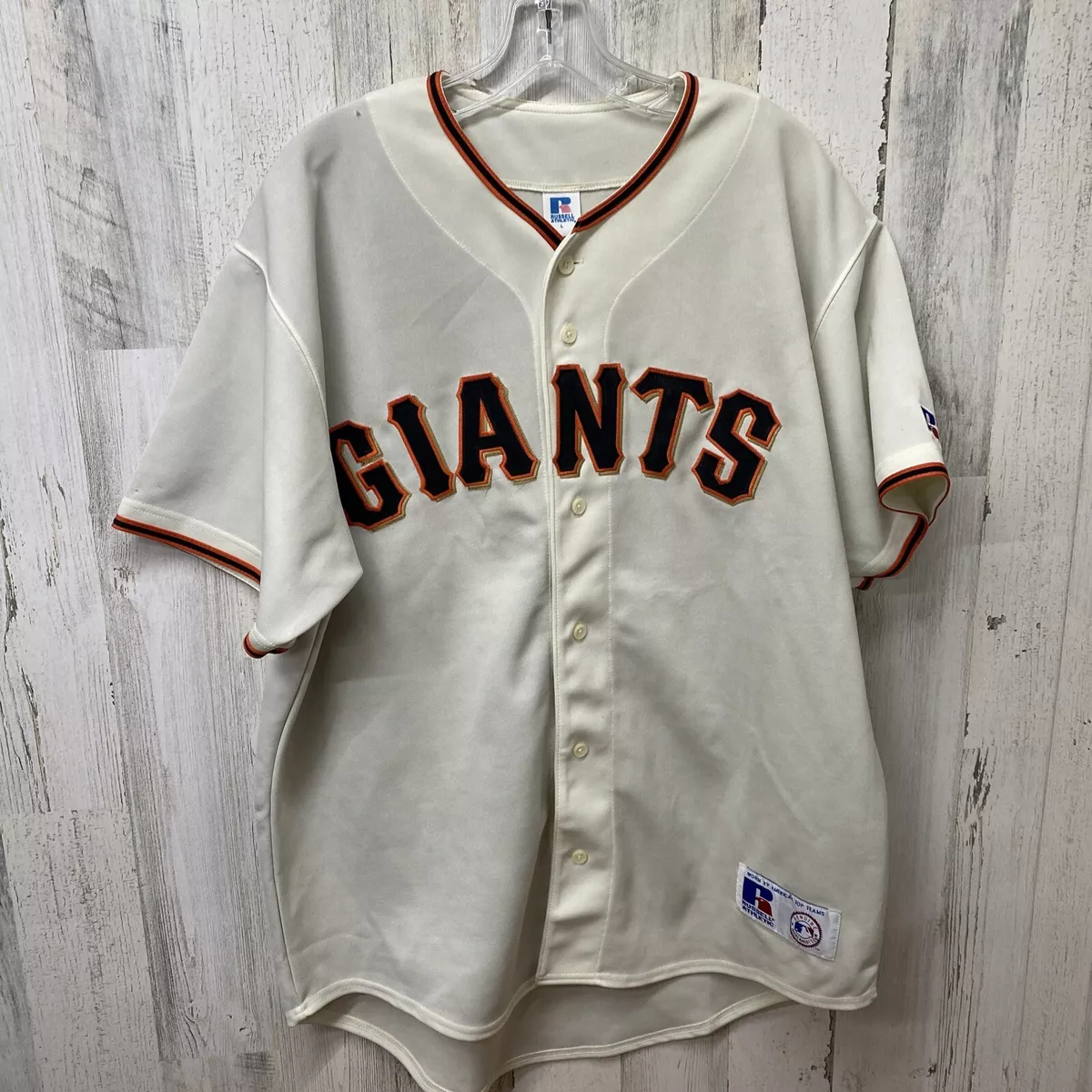 Authentic Russell San Francisco Giants Jersey Cream stitched Large Blank  Back