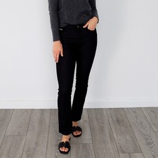 Womens Ex AVON Jeanetic Black Blue Stretch Straight Leg Jeans Size 8 - 24 