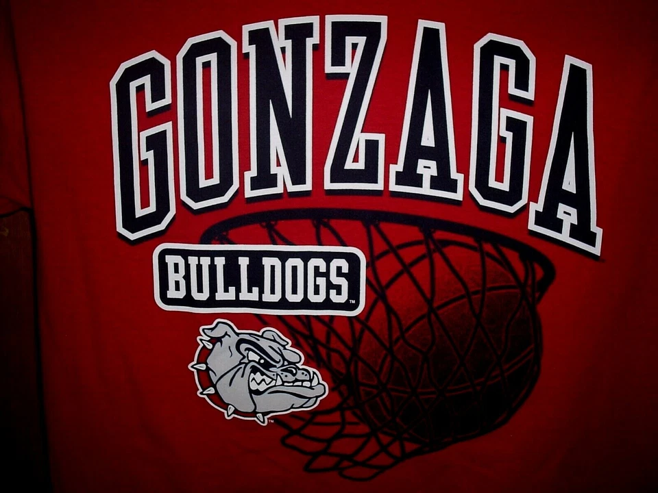  GONZAGA BULLDOGS T SHIRT RUSSELL BRAND SIZE MED NEW! W/TAG AWESOME! GOOOZAGS! - Image 2 of 2